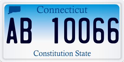 CT license plate AB10066