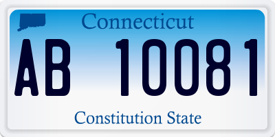 CT license plate AB10081