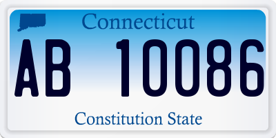 CT license plate AB10086