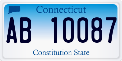 CT license plate AB10087