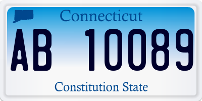 CT license plate AB10089