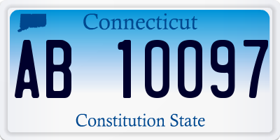 CT license plate AB10097