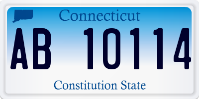 CT license plate AB10114