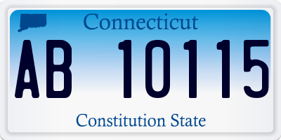 CT license plate AB10115
