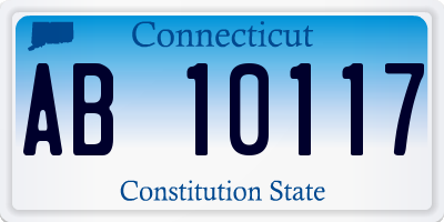 CT license plate AB10117