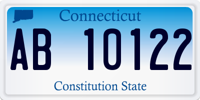 CT license plate AB10122