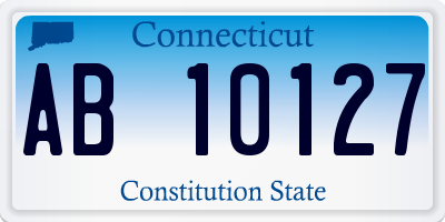 CT license plate AB10127