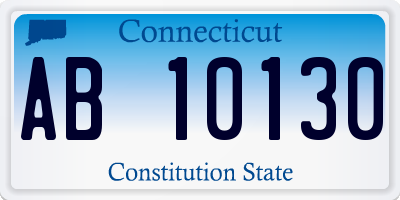 CT license plate AB10130