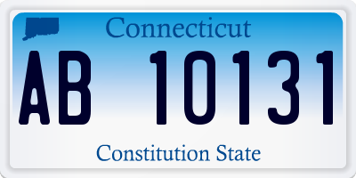 CT license plate AB10131