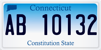 CT license plate AB10132
