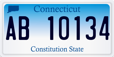 CT license plate AB10134