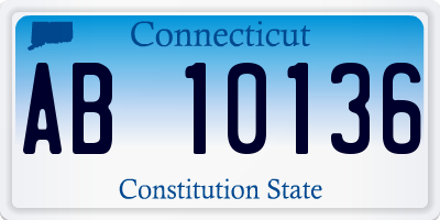 CT license plate AB10136