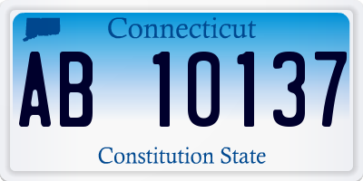 CT license plate AB10137