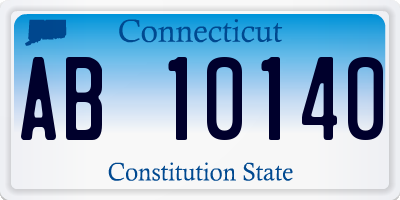 CT license plate AB10140