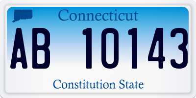 CT license plate AB10143