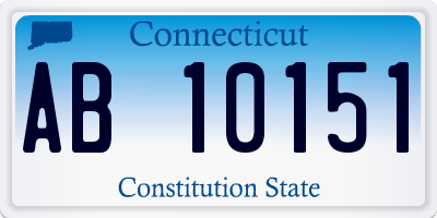 CT license plate AB10151