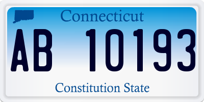CT license plate AB10193