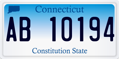 CT license plate AB10194