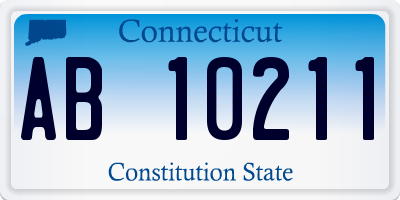 CT license plate AB10211