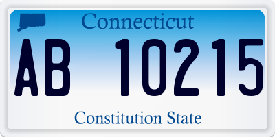 CT license plate AB10215