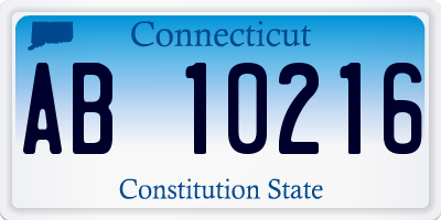 CT license plate AB10216