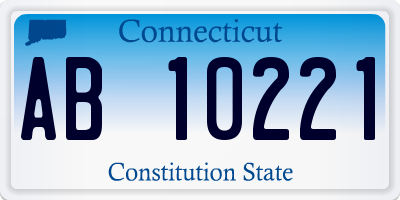 CT license plate AB10221