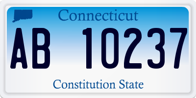 CT license plate AB10237