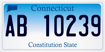 CT license plate AB10239