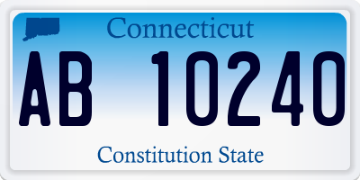 CT license plate AB10240