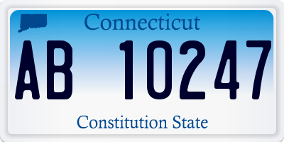 CT license plate AB10247