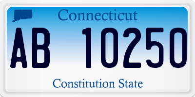 CT license plate AB10250