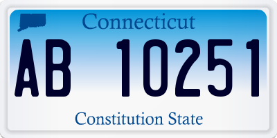 CT license plate AB10251