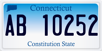 CT license plate AB10252