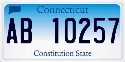 CT license plate AB10257
