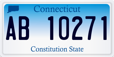 CT license plate AB10271
