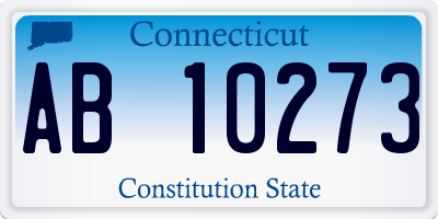 CT license plate AB10273