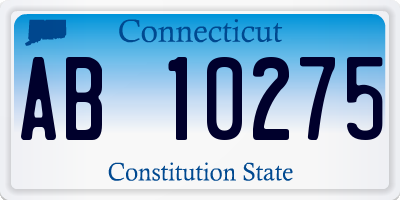 CT license plate AB10275