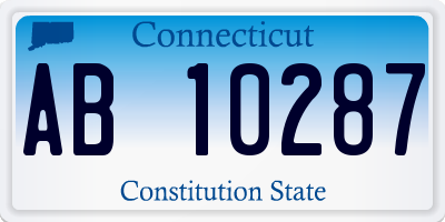 CT license plate AB10287