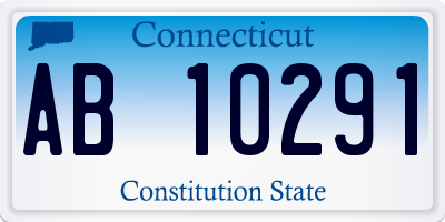 CT license plate AB10291