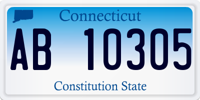 CT license plate AB10305