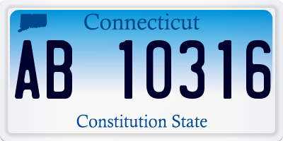 CT license plate AB10316