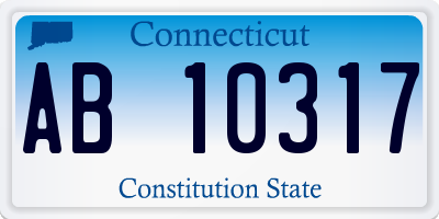 CT license plate AB10317