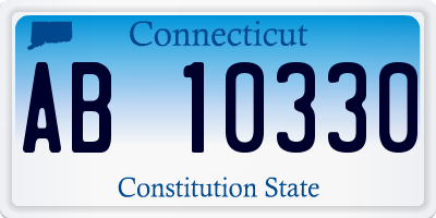 CT license plate AB10330