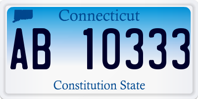 CT license plate AB10333
