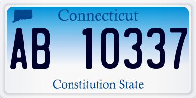 CT license plate AB10337