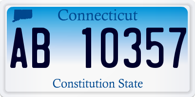 CT license plate AB10357