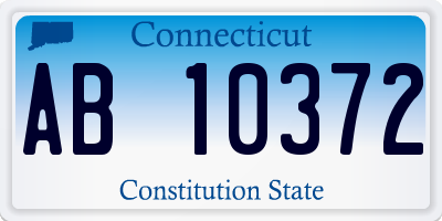 CT license plate AB10372