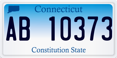 CT license plate AB10373