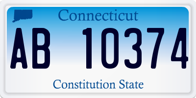 CT license plate AB10374