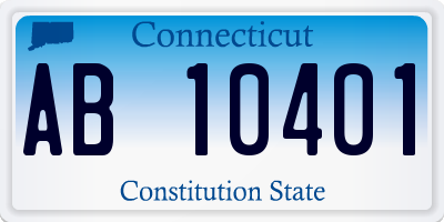 CT license plate AB10401